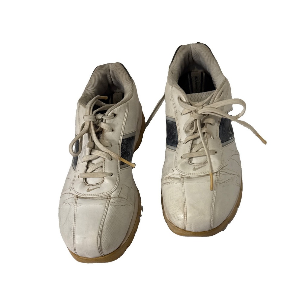 Vtg Women's 8W Nike Sports Performance CHAMP White Leather Soft Spike Golf Shoes